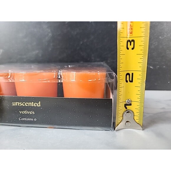 Pier 1 Imports Unscented Votives Two Sets Of 6 Orange And Black, READ - Picture 7 of 10